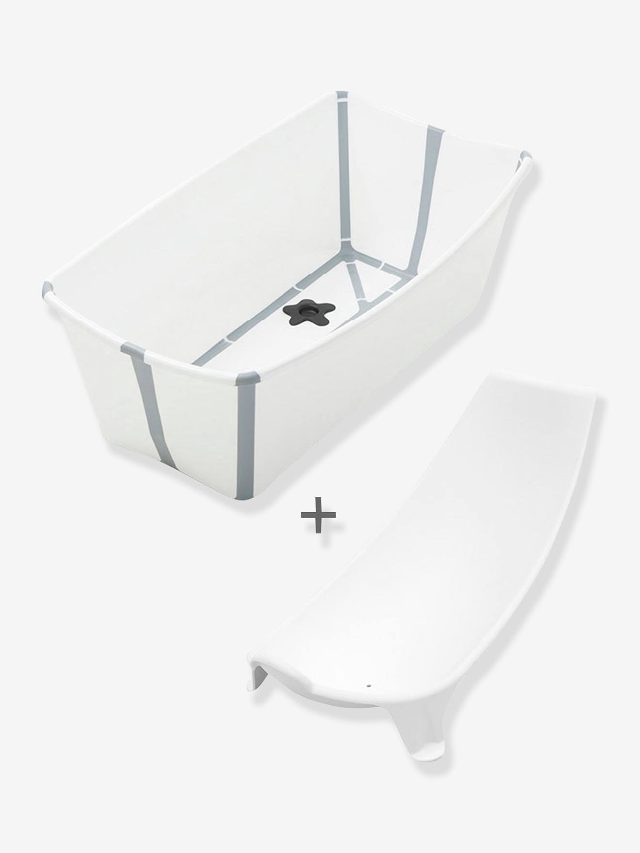 Ensemble baignoire Flexi Bath + transat de bain STOKKE écru