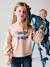 T-shirt évasé message brillant effet métallisé fille chocolat+rose poudré 5 - vertbaudet enfant 