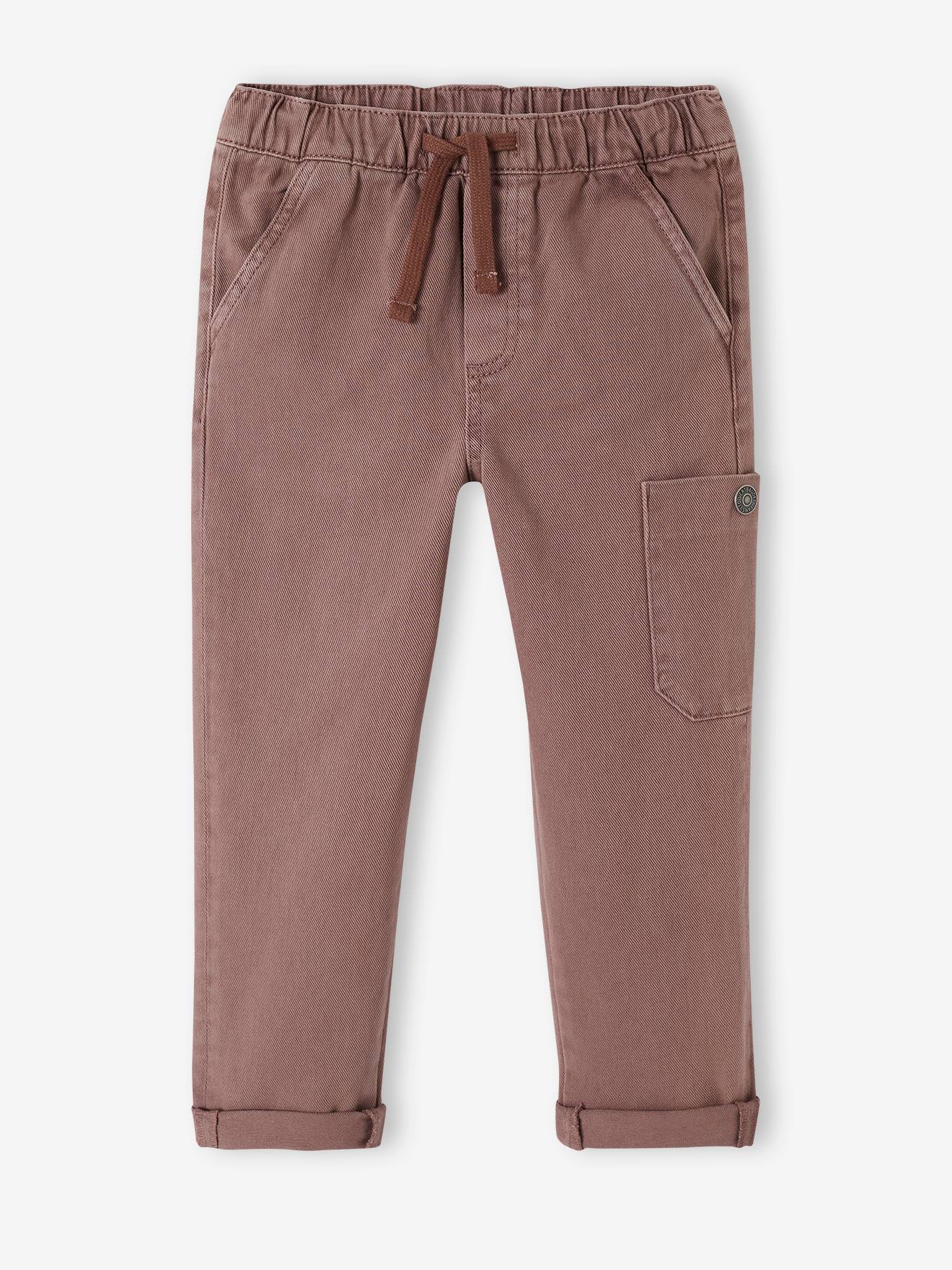 pantalon cargo couleur garçon chocolat