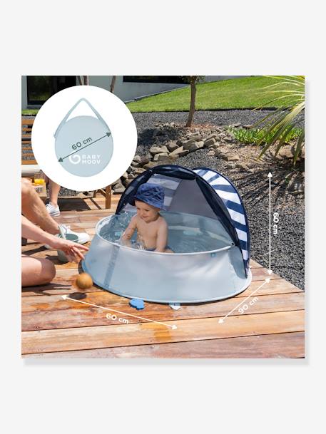 tente anti-UV UPF50+ pop-up Aquani BABYMOOV bleu+bleu blanc gris 12 - vertbaudet enfant 