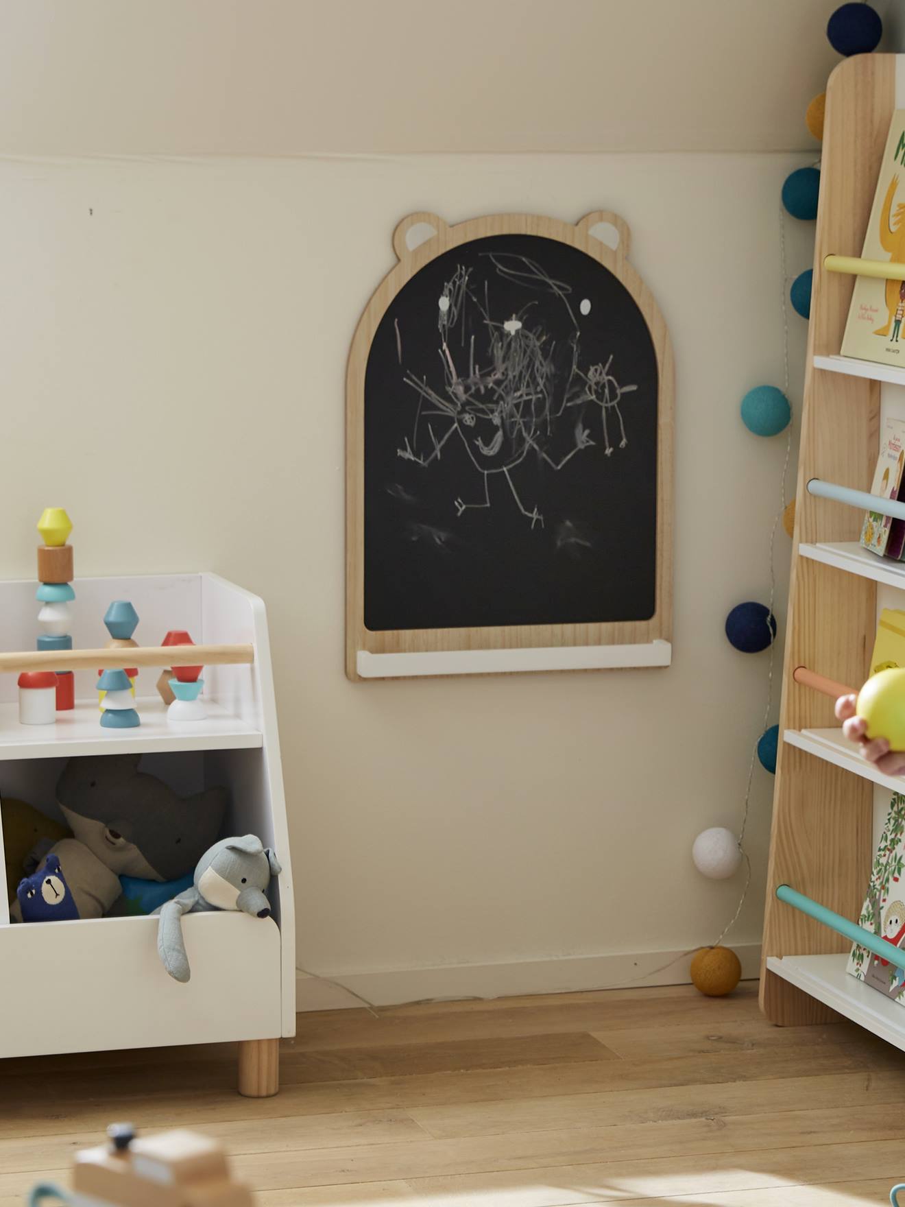 Ardoise porte-craie Ourson noir