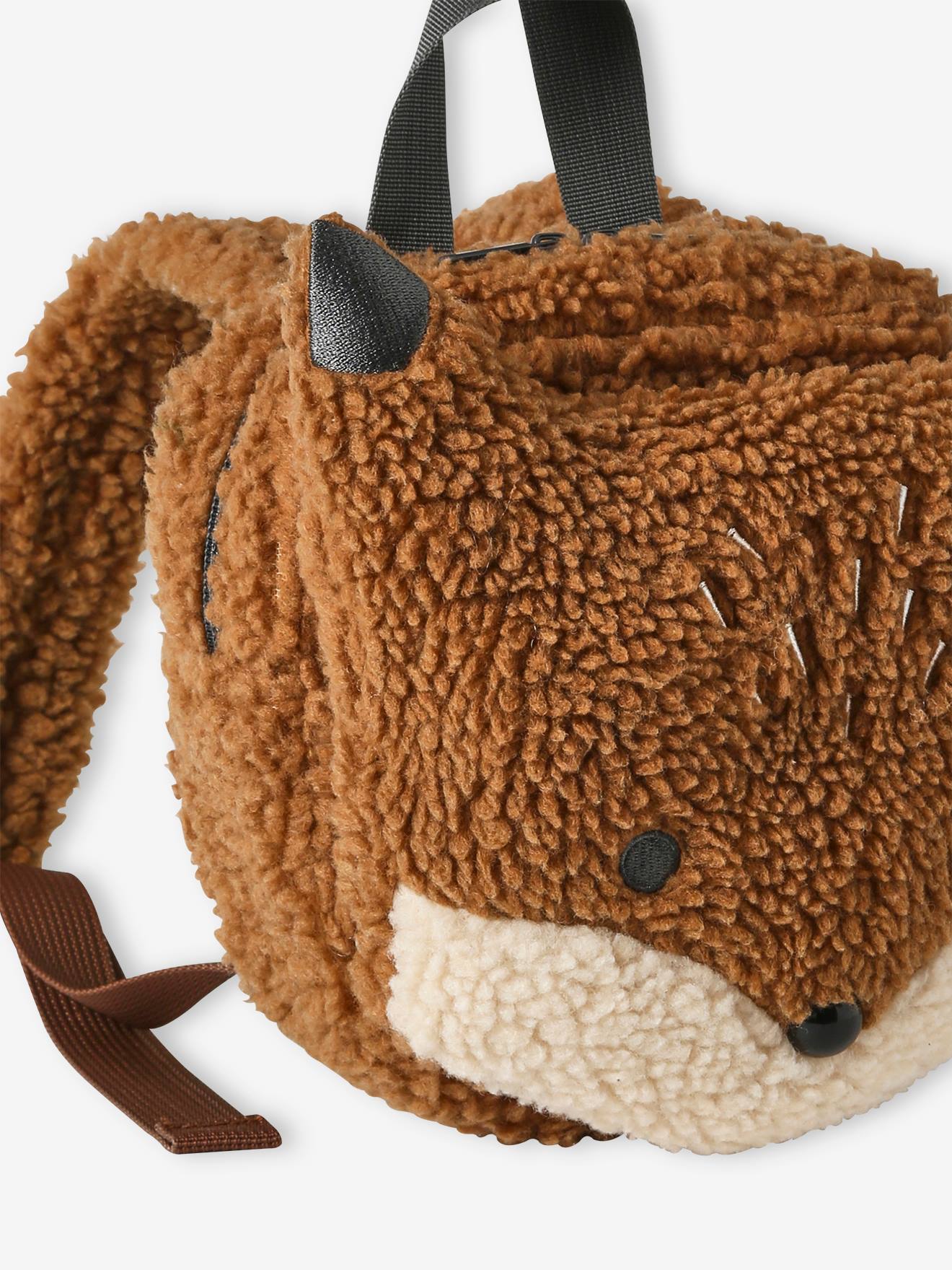 Sac à dos renard en sherpa enfant roux (Vertbaudet) - Image 2