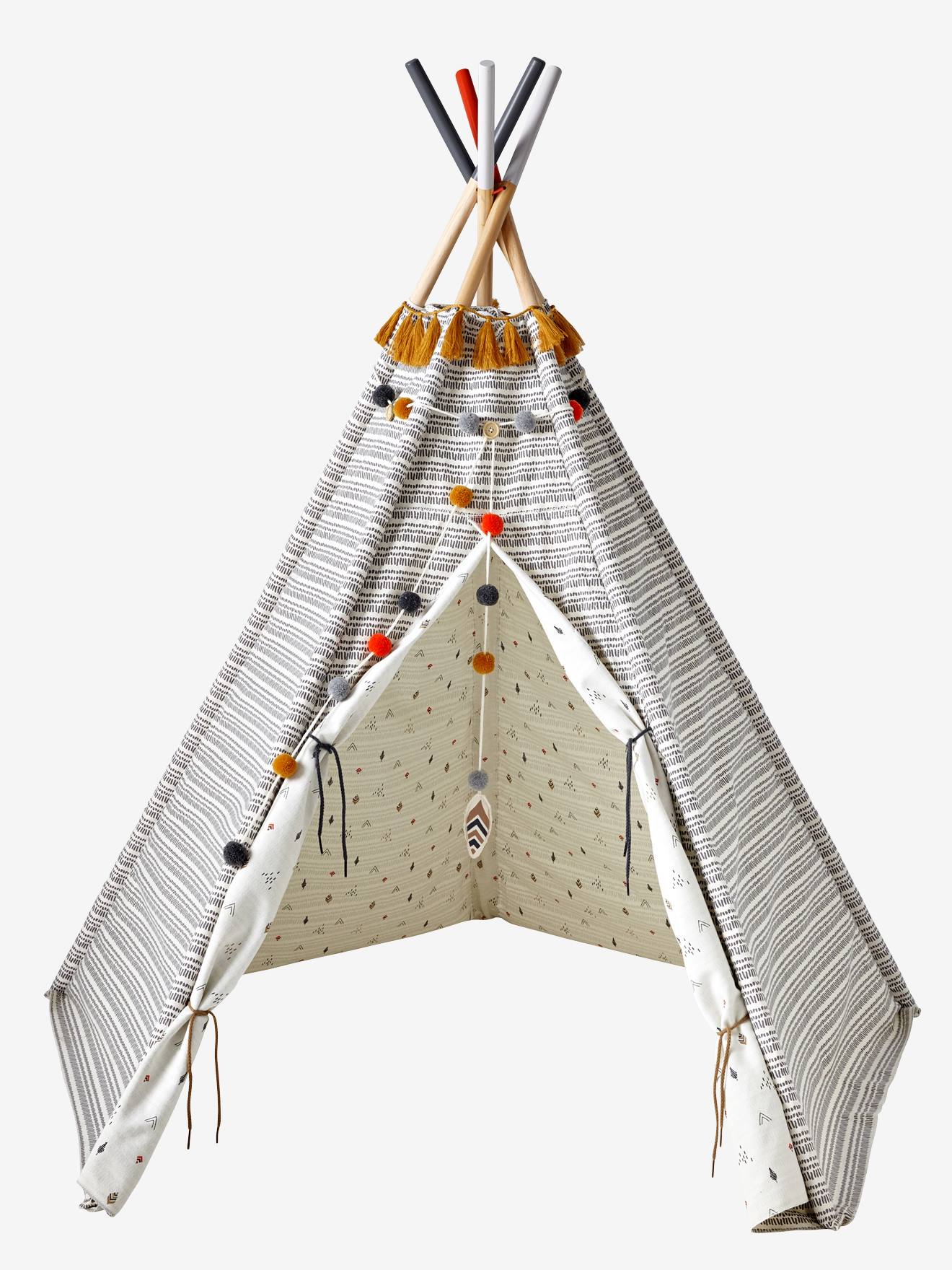 Tipi réversible Géronimo en tissu et bois FSC® multicolore