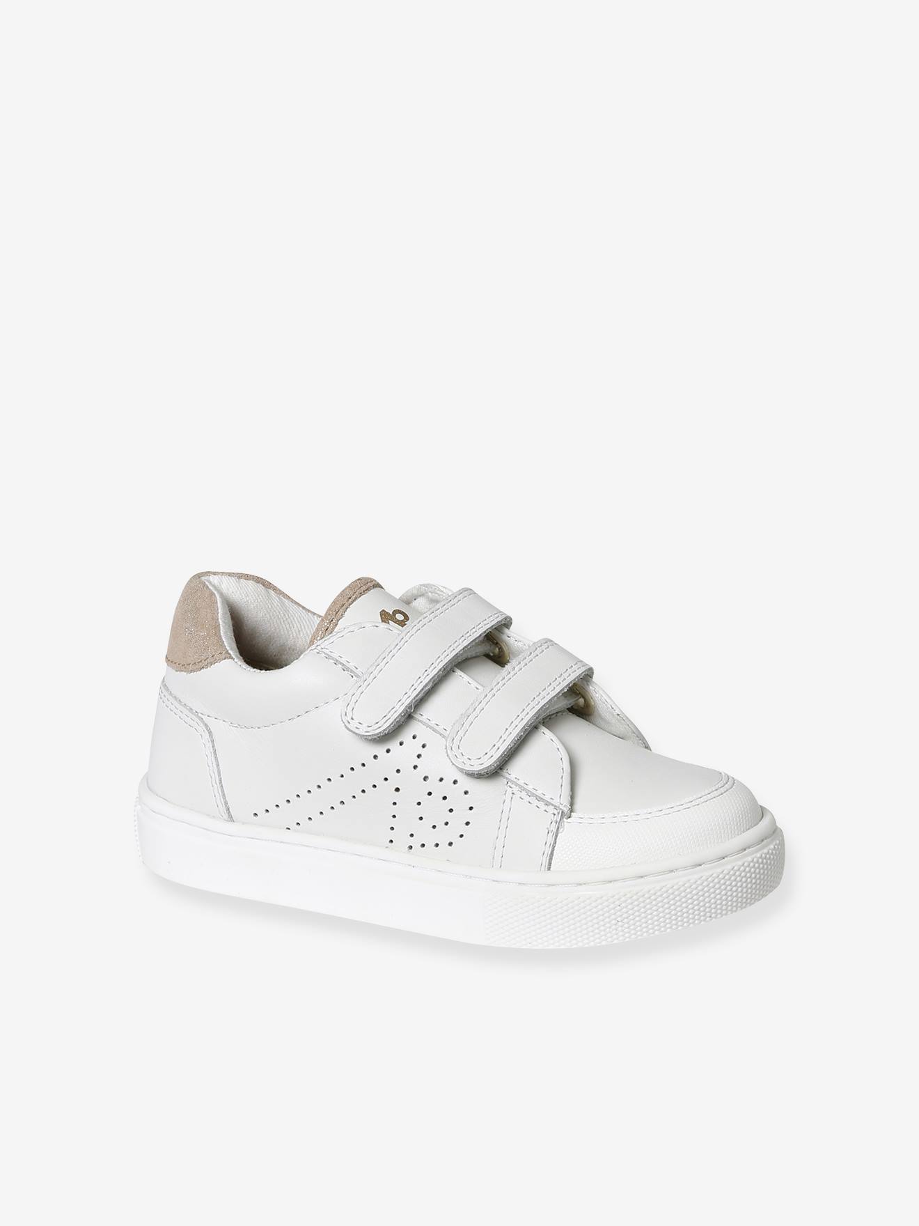 Baskets en cuir enfant blanc