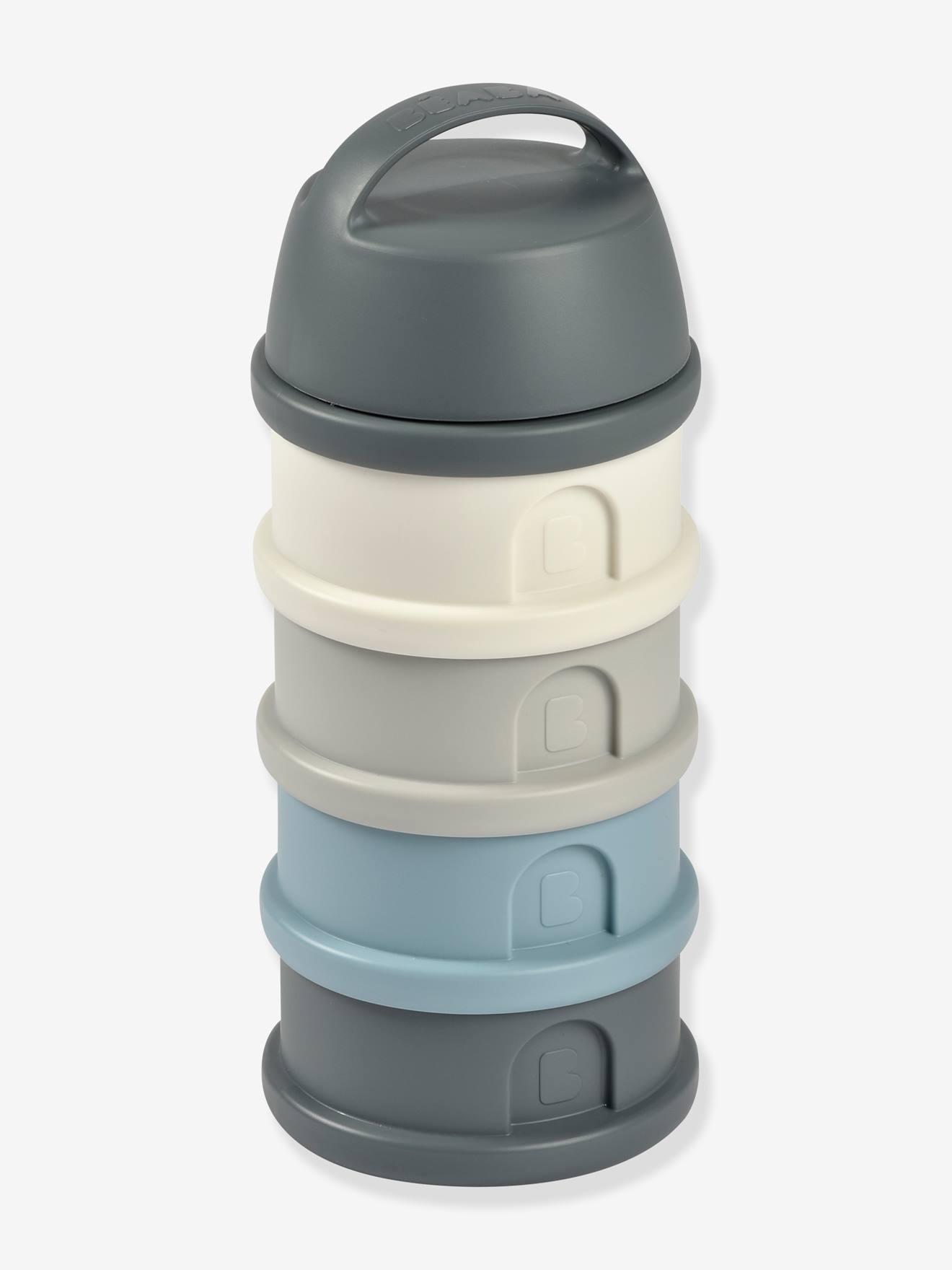 Boîte doseuse de lait 4 compartiments gris