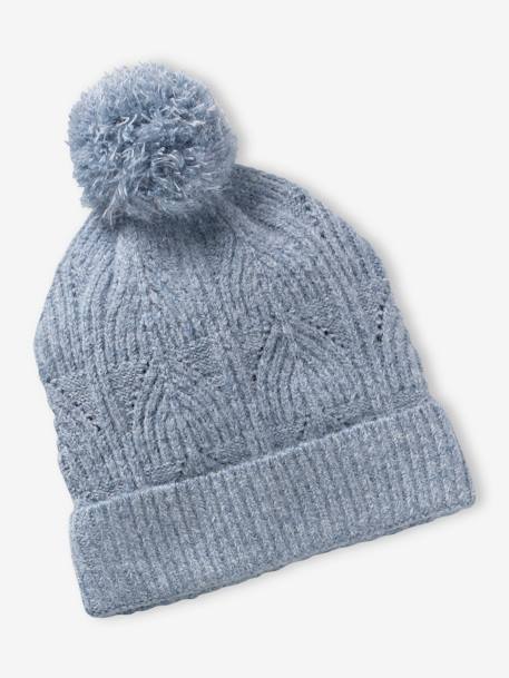 VERTBAUDET Ensemble Bonnet + Snood + Moufles/Mitaines Rayées Cœur Pour Fille – Écru 2/3 Ans – Ultra Chaud Et Adorable !