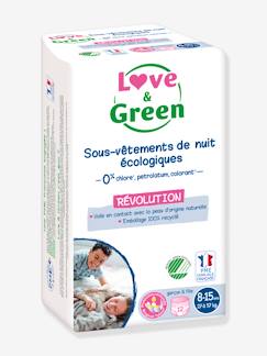 Puériculture-Toilette de bébé-Couches et lingettes-Couches jetables-Sous-vêtements de nuit écologiques x12 / 8-15 ans LOVE&GREEN