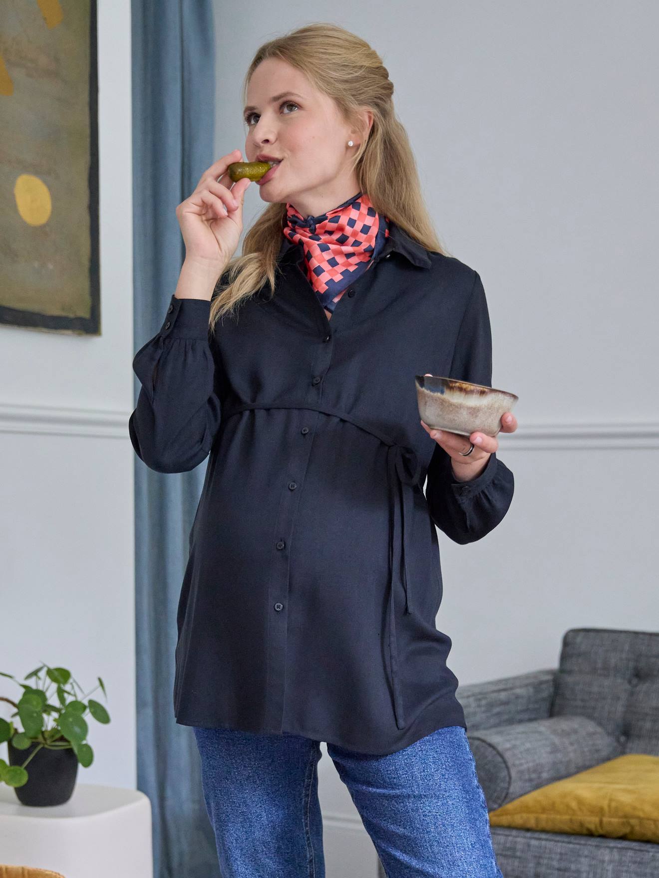 Chemise grossesse et allaitement noir