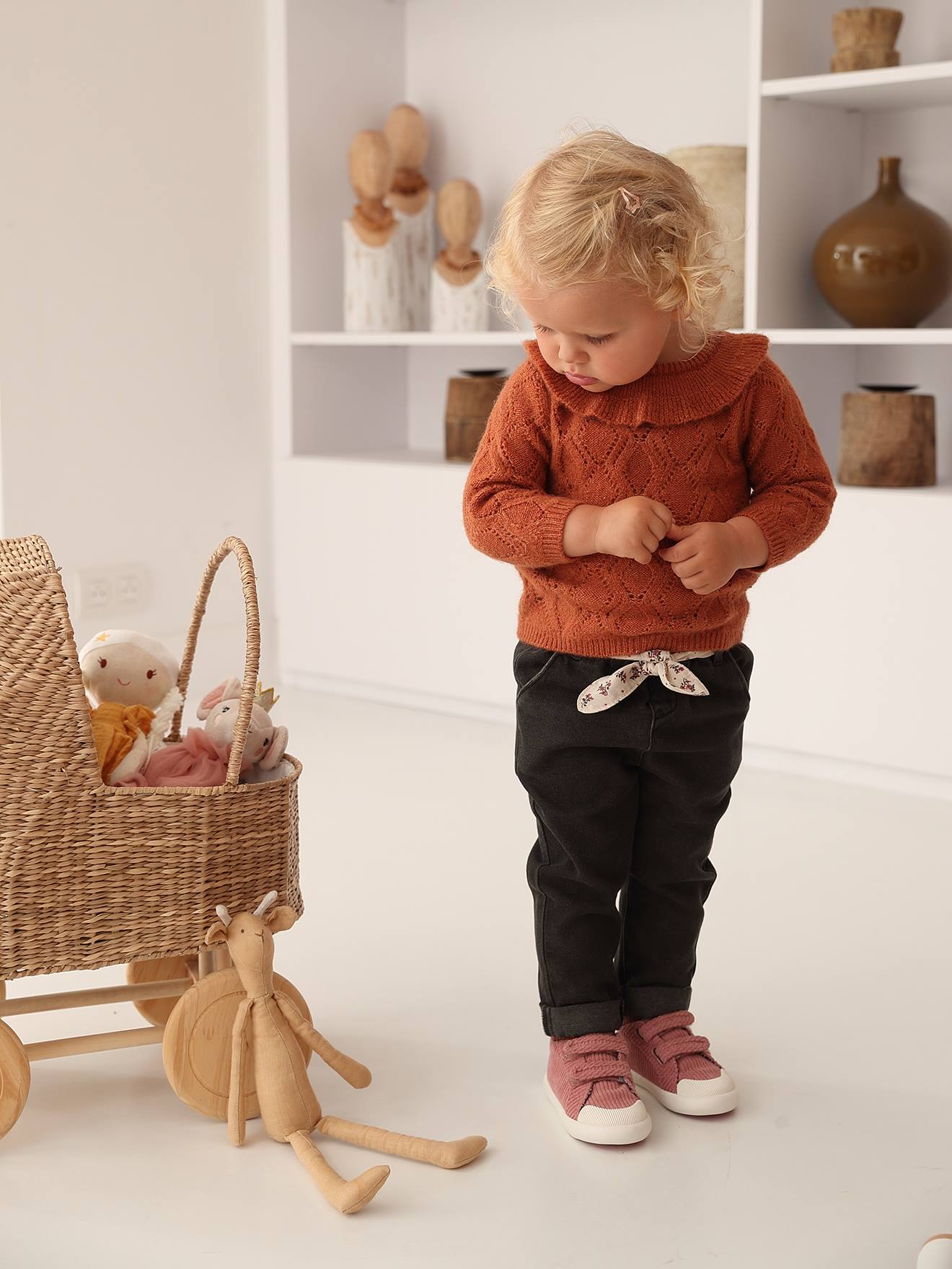 Sweat Fantaisie Bébé Garçon VERTBAUDET - Taille 24 Mois (86cm), Intérieur Gratté Doux, Motif Bouclette Relief - Beige Chiné - 2