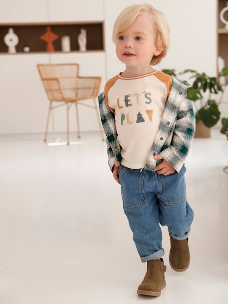 Pinokio Body Bébé Garçon Manches Longues – Forêt Secrète Renard Bleu Marine – 62 à 104 – Fabriqué En Pologne