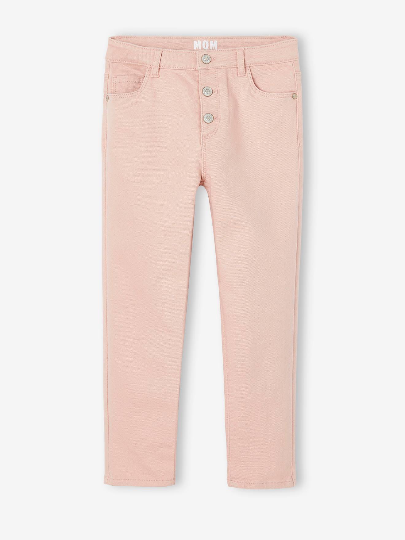Pantalon Mom MorphologiK Large fille rose poudré