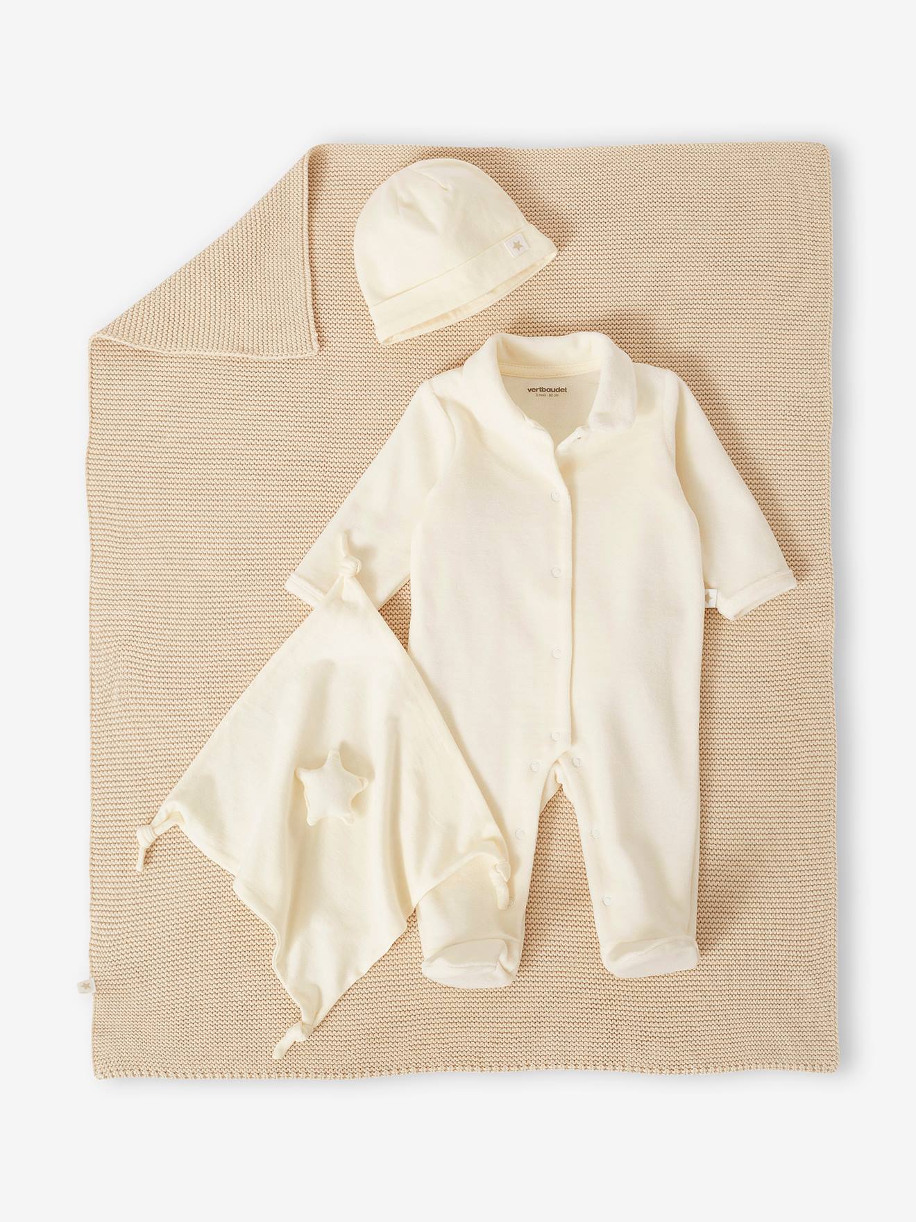 Coffret naissance 4 pièces bébé écru