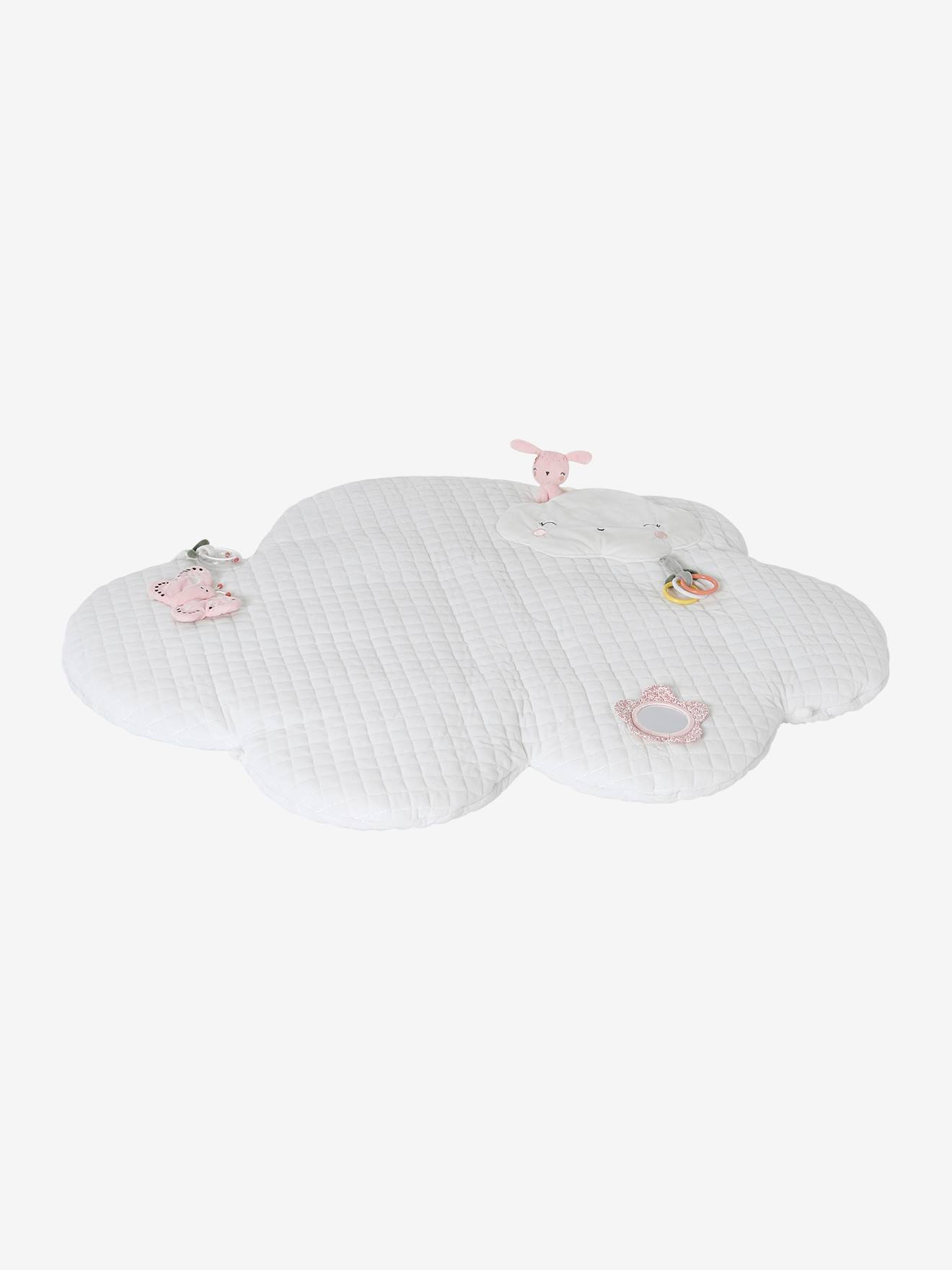 Tapis d'éveil Nuage VOYAGE AU PAYS ROSE blanc (Vertbaudet) - Image 1