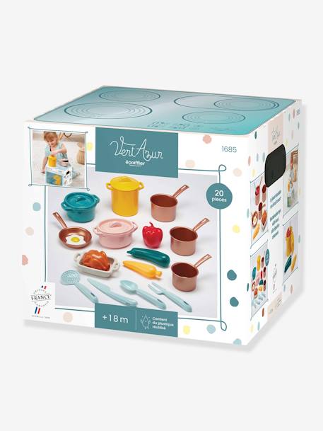 Ecoiffier - Batterie de Casseroles - Vert Azur - bleu