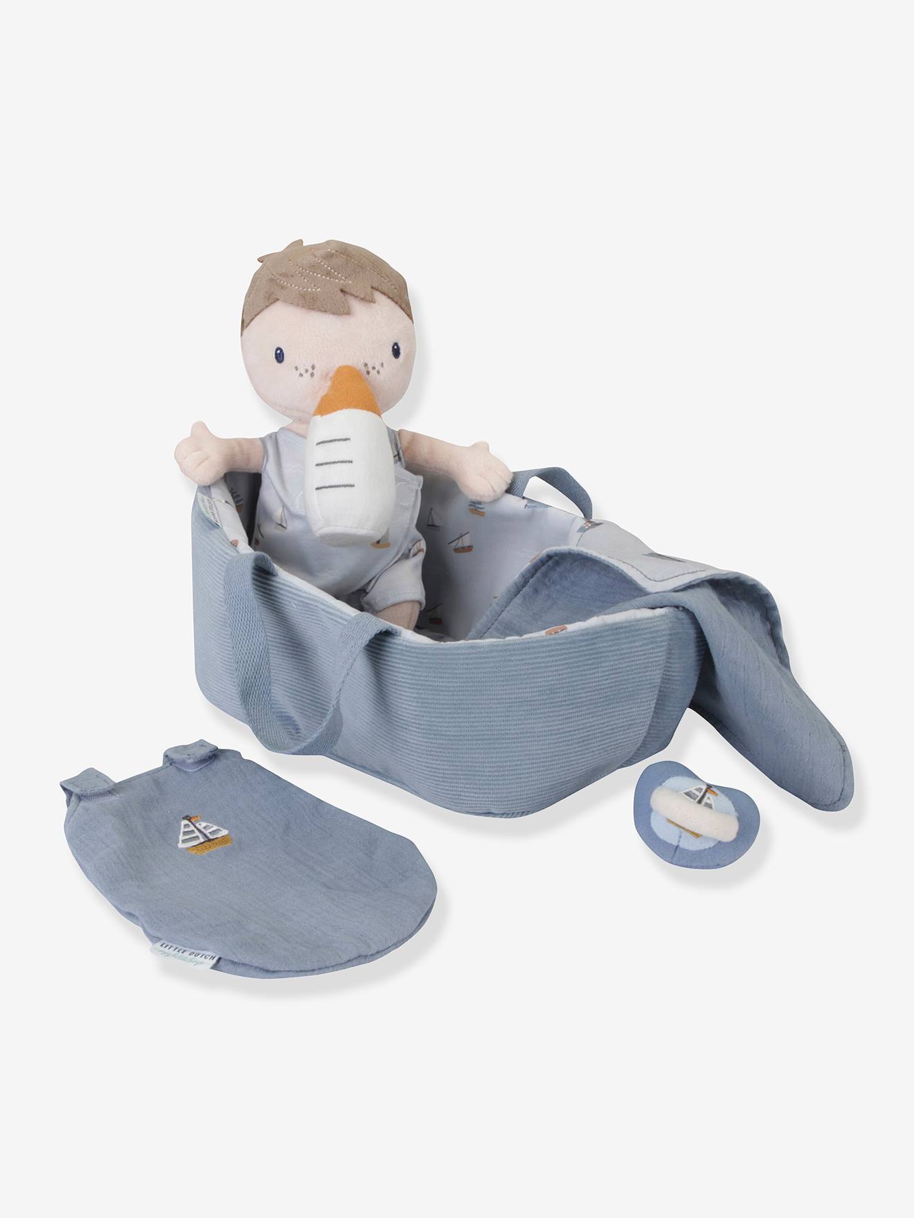 Set Couffin Et Poupon Bébé - Little Dutch Jim