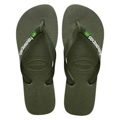 Chaussures-Chaussures garçon 23-38-Sandales-Tong Enfant - Havaianas - Brasil Logo - Vert - Synthétique - Confort exceptionnel