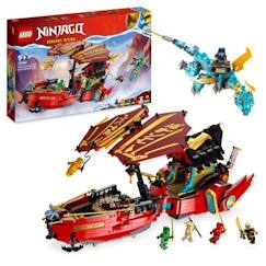 -LEGO® NINJAGO 71797 Le QG des Ninjas - La Course Contre la Montre, Jouet avec 2 Figurines Dragon