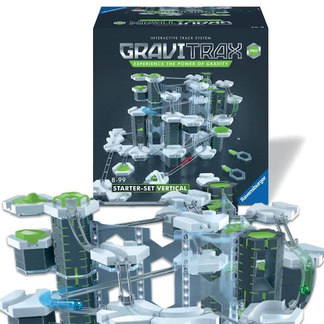 GraviTrax PRO - Ravensburger - Starter Set Vertical - Circuits de billes  créatifs - 153 pièces - dès 8 ans blanc - Ravensburger