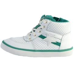 -Basket Enfant - Clarks - City Flake K - Cuir/Synthétique - Blanc - Confort exceptionnel