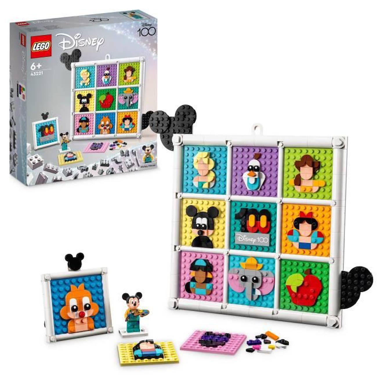 Lego® Disney 43221 100 Ans D'icônes Disney, Création D'art Mural Avec Mickey Mouse Pour Enfants Bleu