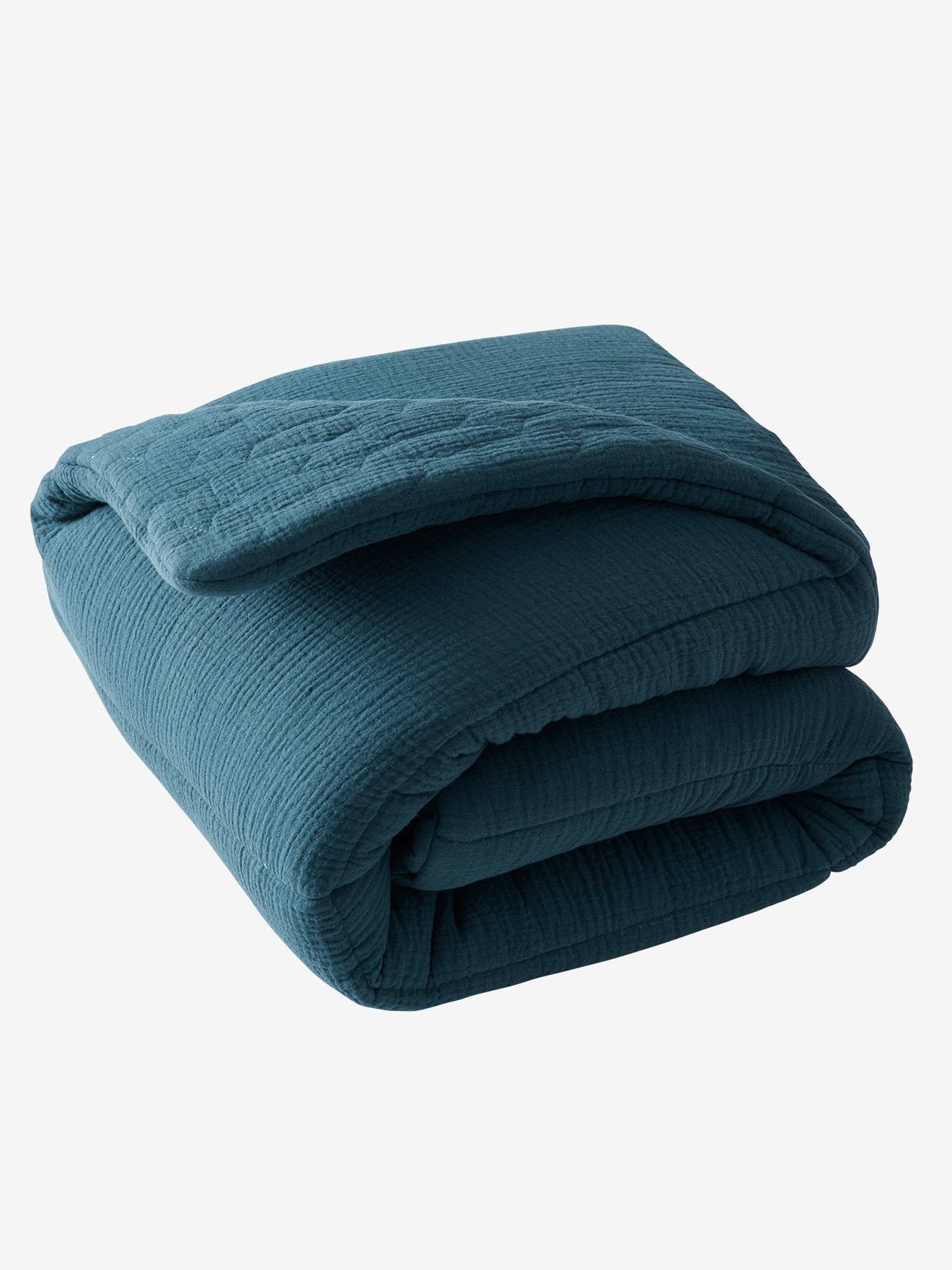 Tapis de sol / fond de parc en gaze de coton bio* FANCY bleu nuit (Vertbaudet) - Image 2