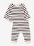 Ensemble en tricot laine et coton rayure marinière bébé PETIT BATEAU beige imprimé 1 - vertbaudet enfant 