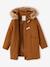 Duffle-coat à capuche en drap de laine fille fermeture par brandebourgs camel+encre 3 - vertbaudet enfant 