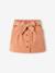 Jupe style 'paperbag' en velours côtelé fille pêche+rose blush+sapin 1 - vertbaudet enfant 