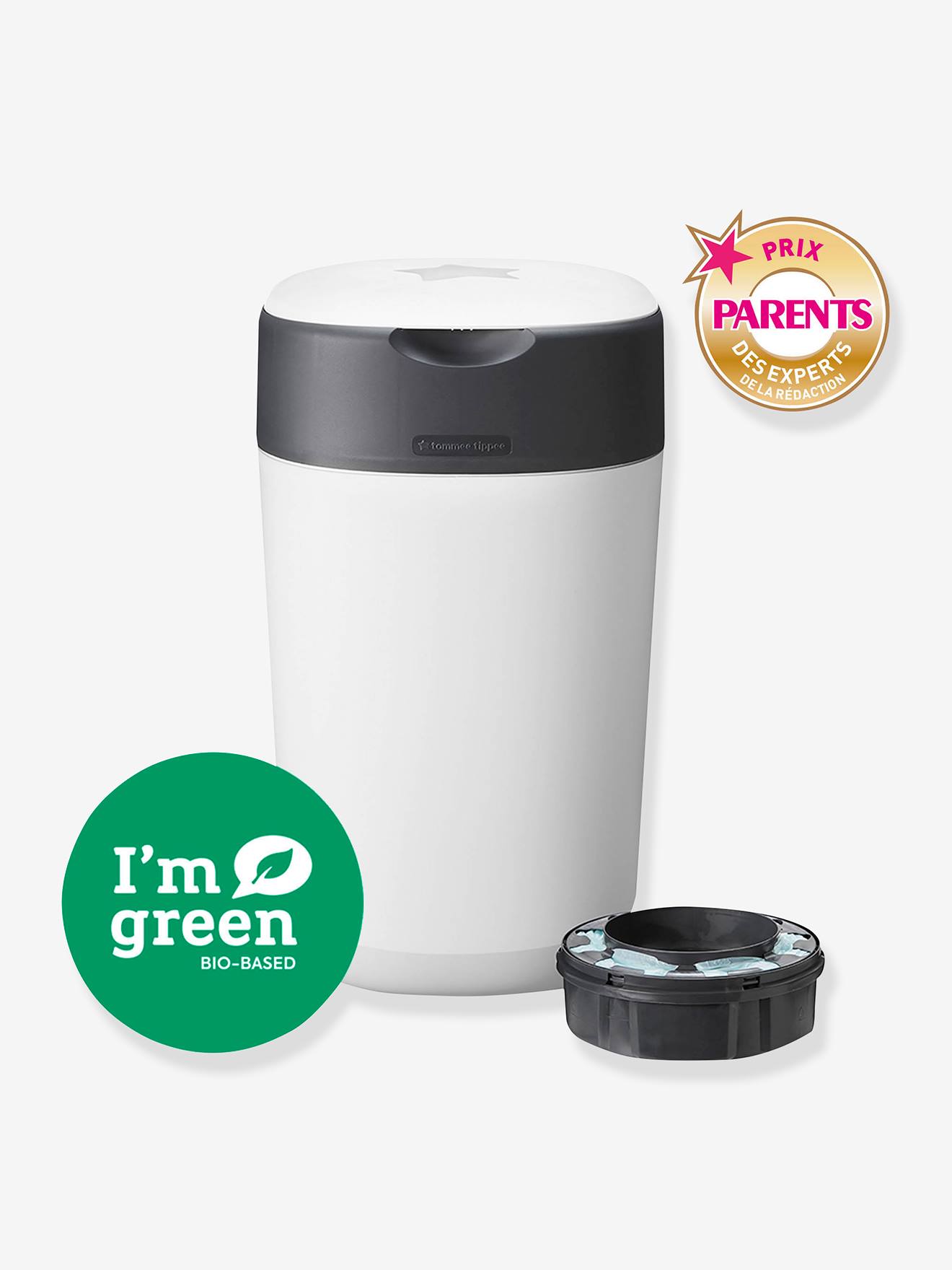 Poubelle à couches Twist & click Tommee Tippee SANGENIC blanc coton