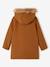 Duffle-coat à capuche en drap de laine fille fermeture par brandebourgs camel+encre 4 - vertbaudet enfant 