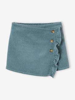 Jupe-short fille en velours effet portefeuille  - vertbaudet enfant