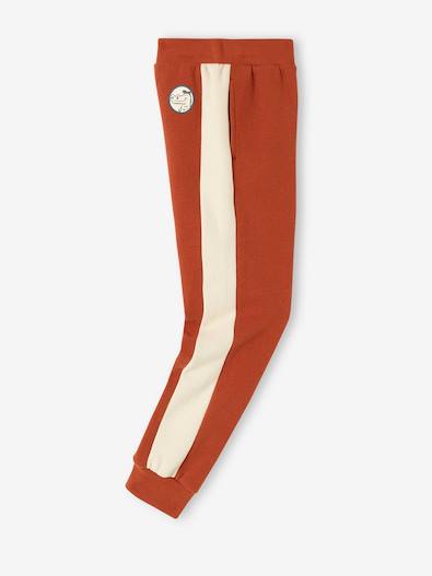 Pantalon Jogging Fille Vertbaudet Avec Bandes Côtés - Gris, Taille 14A, Molleton Doux