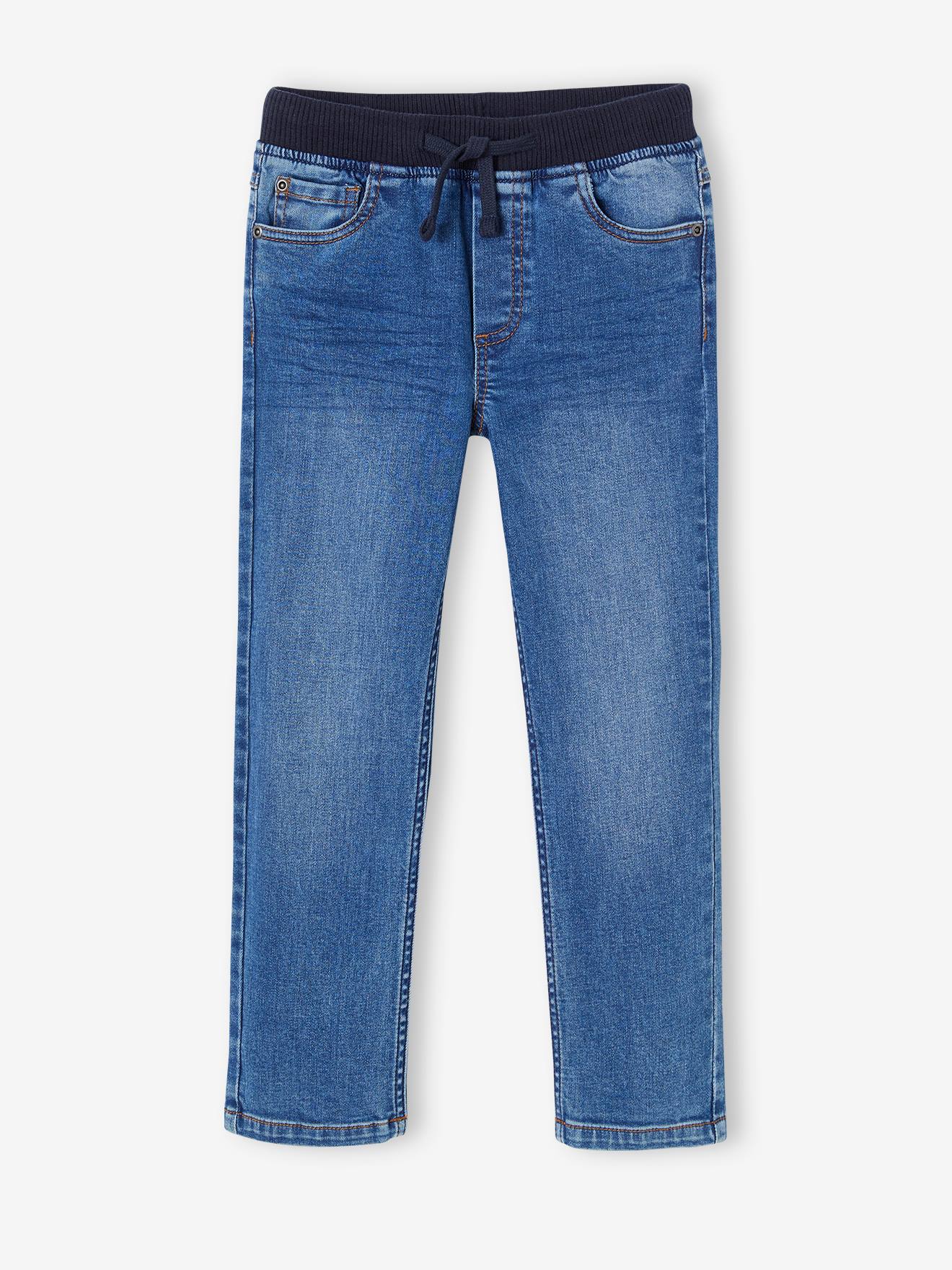 Jean garçon indestructible droit relax facile à enfiler stone