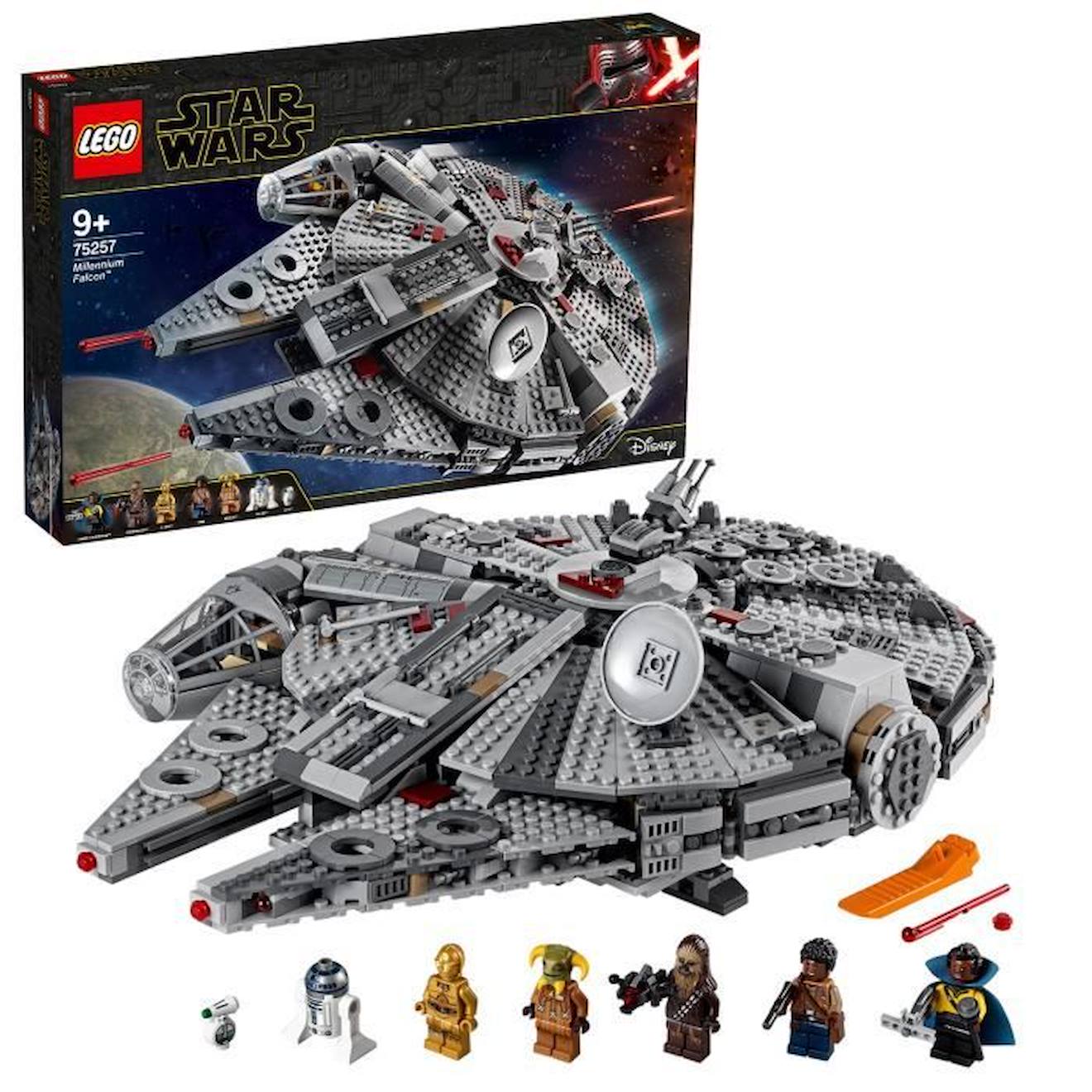 Lego® Star Wars 75257 Faucon Millenium, Maquette À Construire Avec Figurines Gris