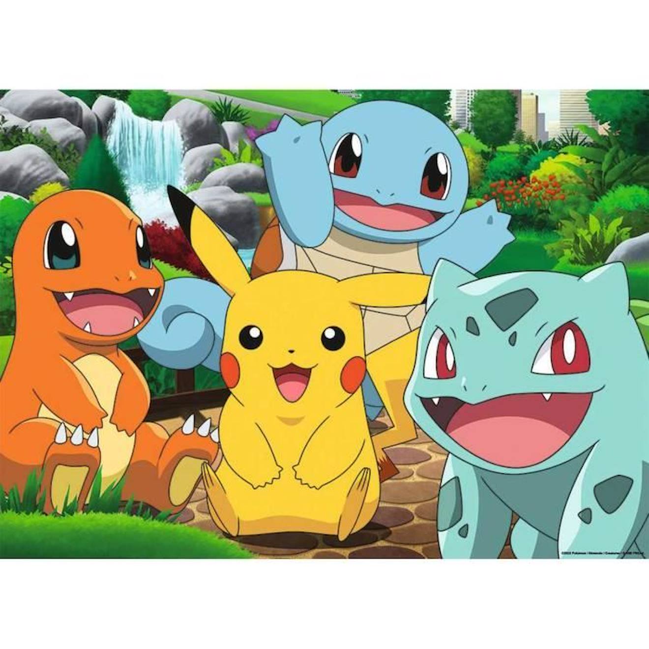 Puzzle 60 Pièces - Nathan - Les Pokémon Au Parc - Blanc/bleu - A Partir De 6 Ans - Garantie 2 Ans Bl