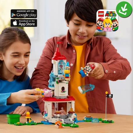 LEGO 71407 Super Mario Ensemble d’Extension La Tour Gelée et le Costume de Peach Chat, Figurine Toad, Jouet Château, Enfants 8 Ans JAUNE 4 - vertbaudet enfant 