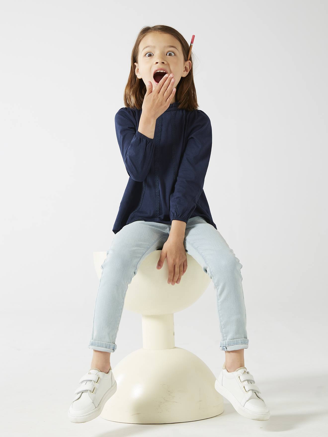 Jean tregging Basics fille double stone