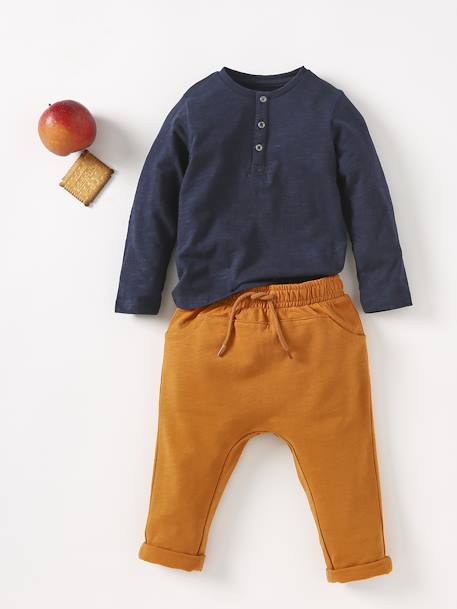 T-shirt tunisien bébé garçon BASICS personnalisable encre+pêche+sable 6 - vertbaudet enfant 