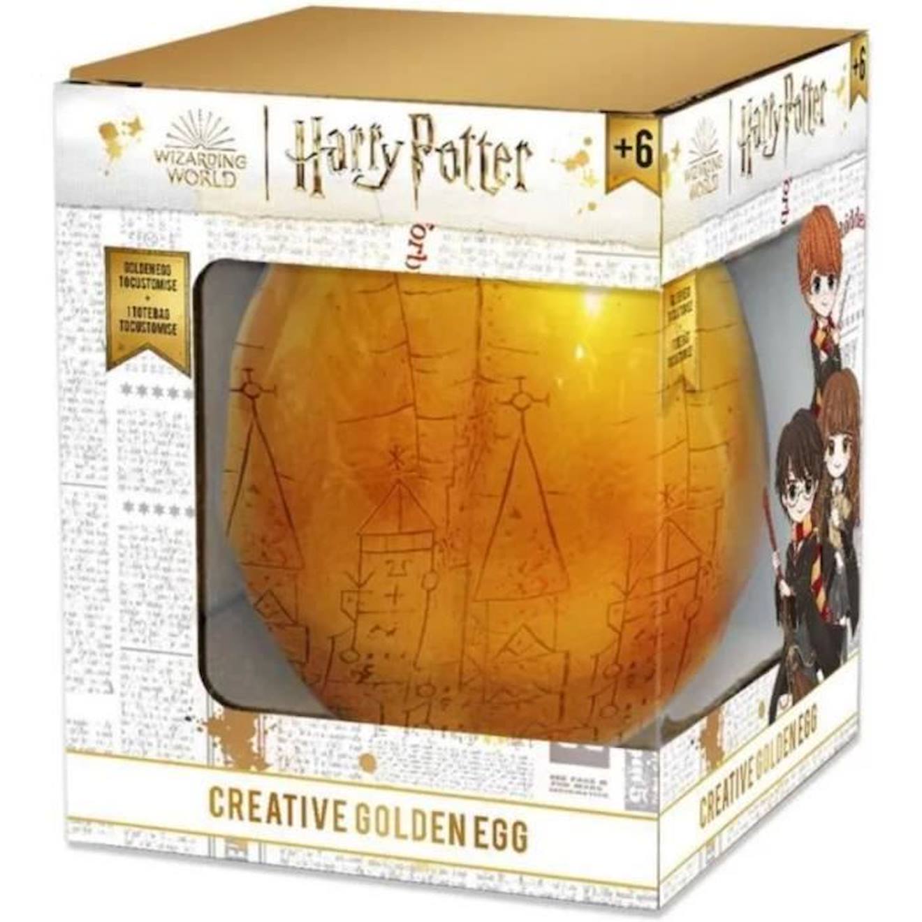 Activité Créative Pour Enfant - Darpeje - Œuf D'or Harry Potter - Customisation Tote Bag - Rouge Mar