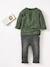 T-shirt tunisien bébé garçon BASICS personnalisable encre+pêche+sable+vert foncé 21 - vertbaudet enfant 