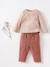 Pantalon en molleton bébé taille élastiquée BASICS bois de rose+corail+encre+vert bouteille 4 - vertbaudet enfant 