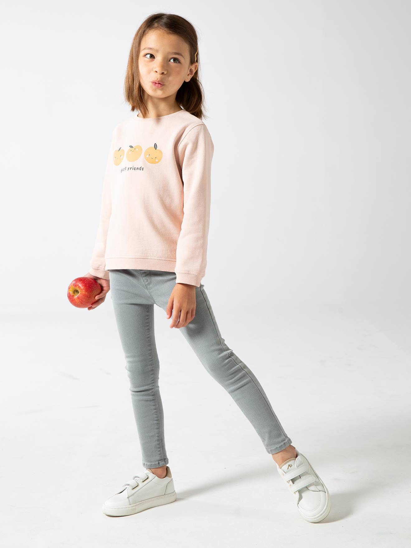 Vertbaudet Jean tregging Basics fille denim gris 8A