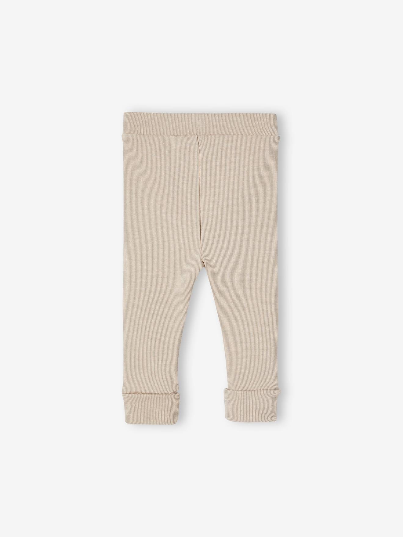 Legging bébé naissance évolutif beige (Vertbaudet) - Image 1