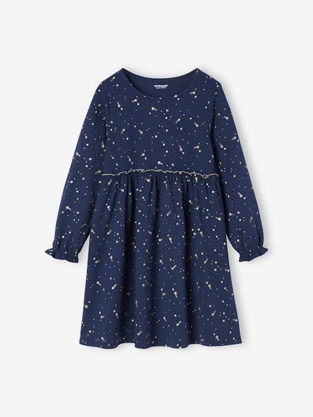 Fille-Robe de fête fille motifs étoiles irisés 