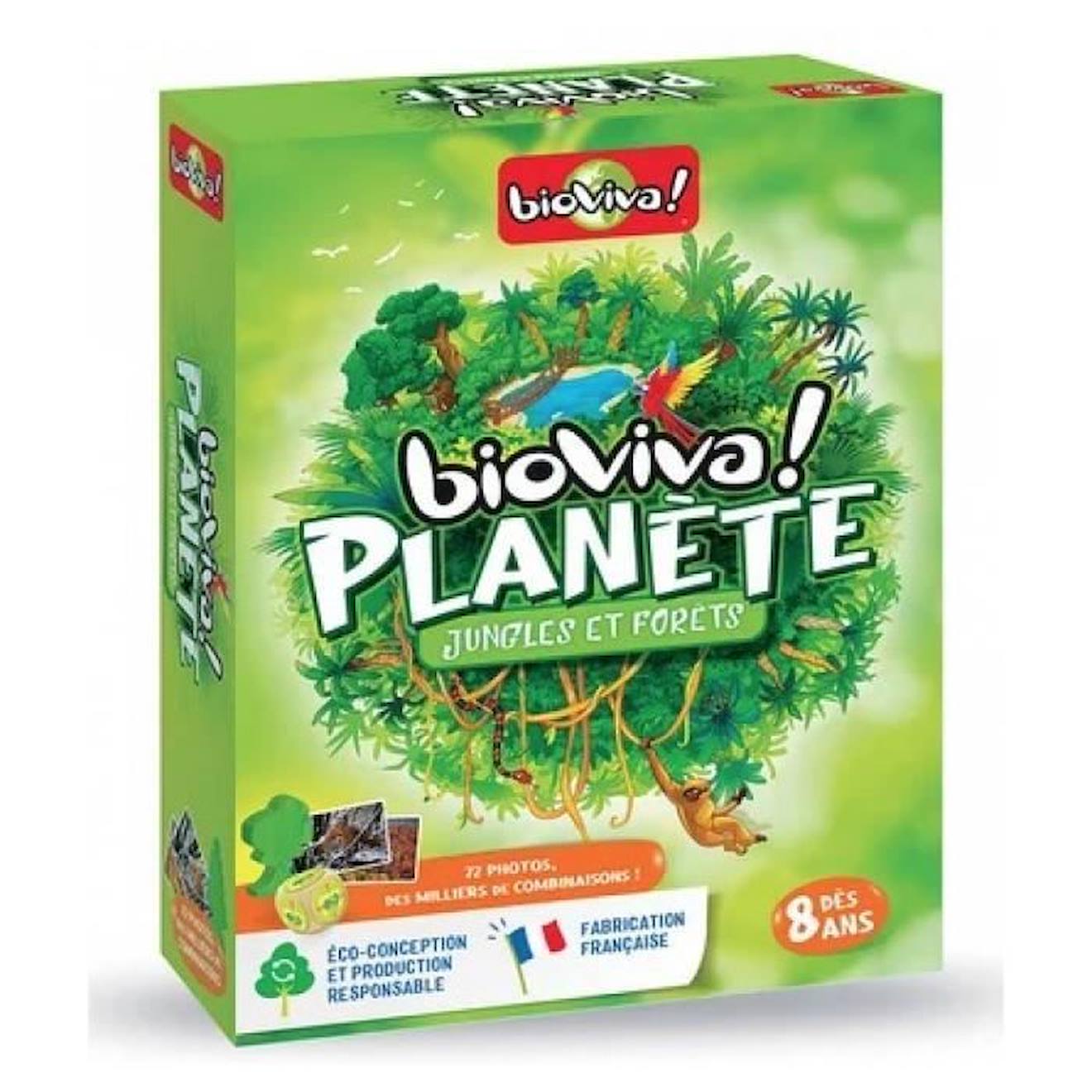 Jeu De Société - Bioviva - Bioviva Planete Jungles Et Forets - Enfant - Vert - 8 Ans - Mixte - Bleu 