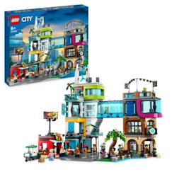 LEGO® City 60380 Le Centre-Ville, Jouet de Maquettes avec Salon de Coiffure, Vétérinaire, et Hôtel  - vertbaudet enfant