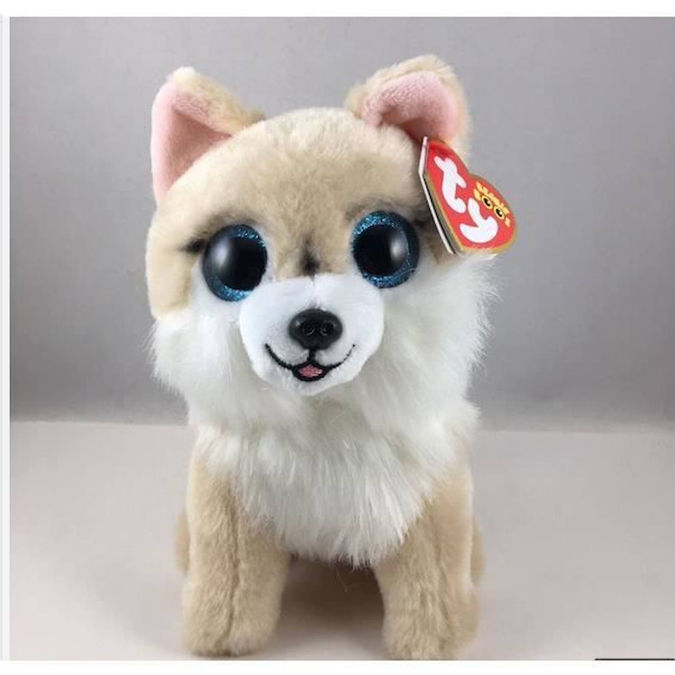 Peluche TY - Beanie Boo's Small Honeycomb le chien - Multicolore