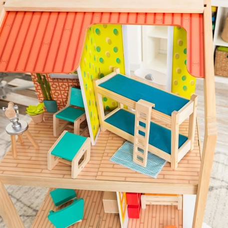 KidKraft - Maison de poupées en bois So Stylish avec 42 accessoires inclus - EZ Kraft MARRON 3 - vertbaudet enfant 
