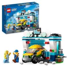 LEGO® City 60362 La Station de Lavage, Jouet pour Enfants Dès 6 Ans, avec Voiture et Minifigurines  - vertbaudet enfant