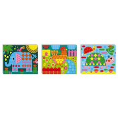 Jeu créatif - Janod - Kit Mosaïques Animaux - 260 mosaïques en mousse - 3 tableaux à décorer  - vertbaudet enfant